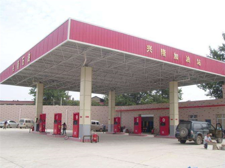 兴城加油站钢结构网架案例9